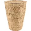 PANIERE RONDE JACINTHE COUVERCLE 40X54CM NATUREL
