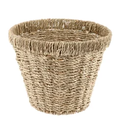 PANIERE RONDE MATIERE VEGETALE 25X19CM NATUREL