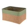 PANIERE VERT OLIVE NATUREL D.36X26X20CM