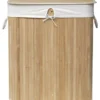 PANIERE A LINGE RECTANGULAIRE PLIABLE DOUBLE COMPARTIMENT BA
