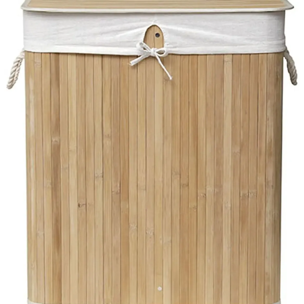 PANIERE A LINGE RECTANGULAIRE PLIABLE DOUBLE COMPARTIMENT BA