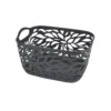 PANIERE MOTIF VEGETAL PLASTIQUE 7.5L 29X22.5CM ANTHRACITE