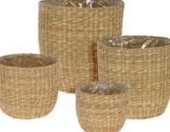 PANIER JARDINIERE ROND NATUREL 25X25CM