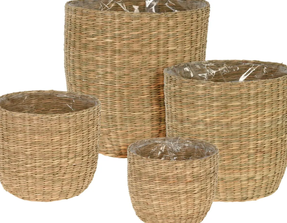 PANIER JARDINIERE ROND NATUREL 25X25CM