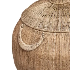 PANIER JUTE BALAYA ROND NATUREL D.44X43CM