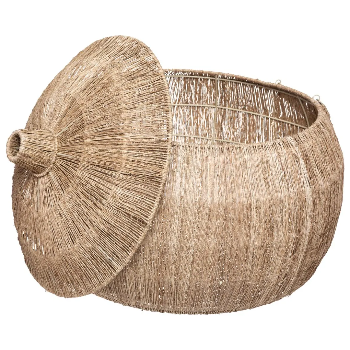 PANIER JUTE BALAYA ROND NATUREL D.54X46CM