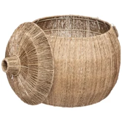 PANIER JUTE BALAYA ROND NATUREL D.54X46CM