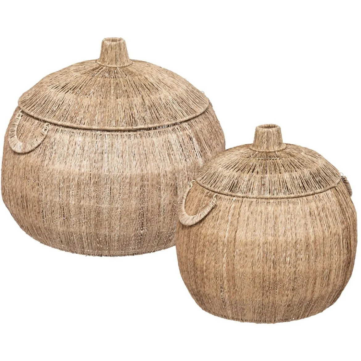 PANIER JUTE BALAYA ROND NATUREL D.54X46CM