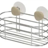 PANIER OVAL METAL SUR 2 VENTOUSES   2 DECO   GALET GRIS
