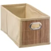 PANIER RANGEMENT BAMBOU NATUREL D.15X31CM