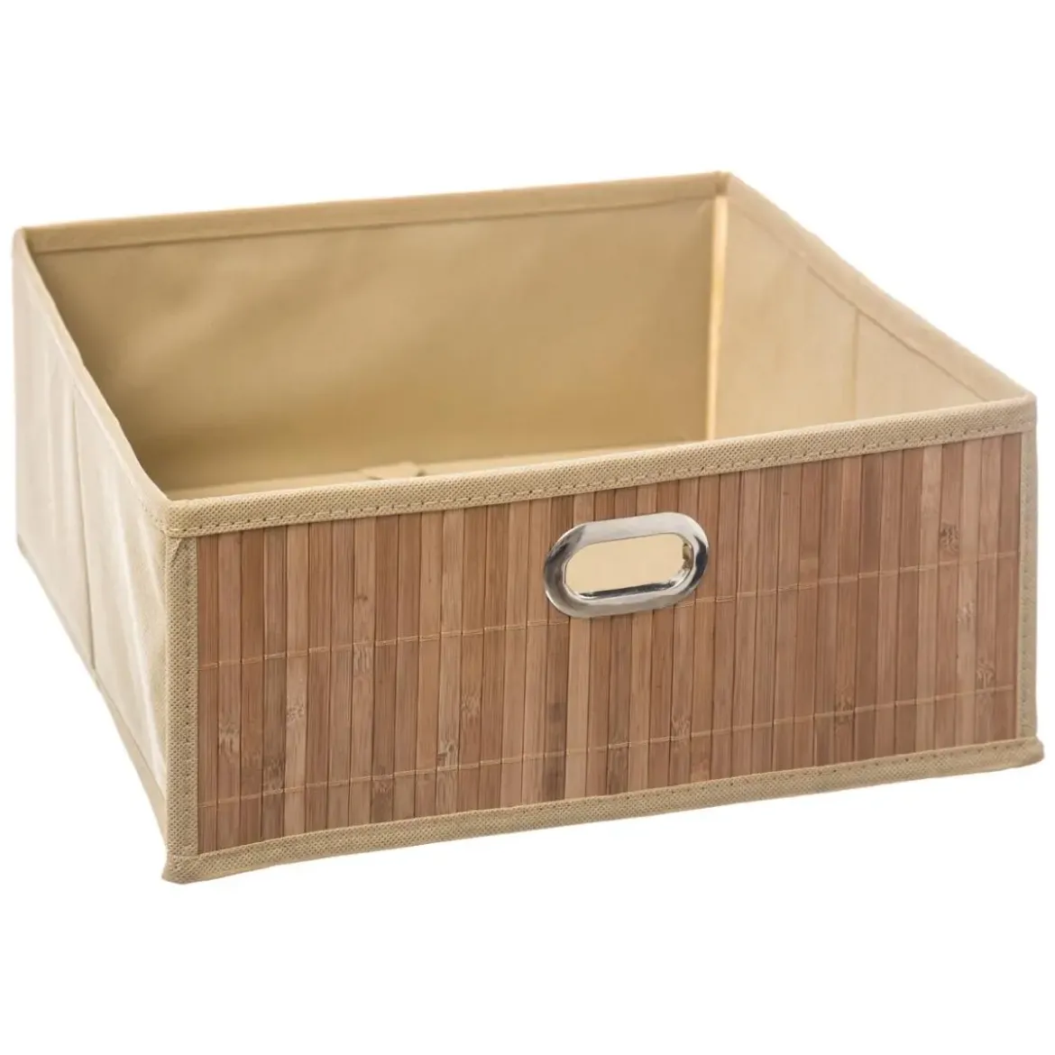 PANIER RANGEMENT BAMBOU NATUREL D.31X15CM