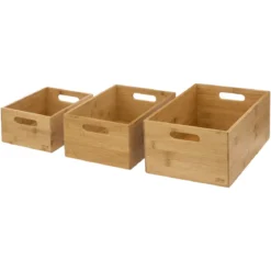 PANIER RECTANGLE BAMBOU D.36.5X23X.15CM