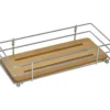 PANIER RECTANGULAIRE STRUCTURE METAL   PLATEAU BAMBOU   CHRO