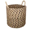 PANIER ROSEAU ROWAN ROND NOIR D.35X32.5CM