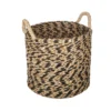 PANIER ROSEAU ROWAN ROND NOIR D.30X26CM