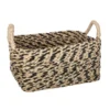 PANIER SEAGRASS ETHNIQUE RECTANGLE D.33.5X25X14CM