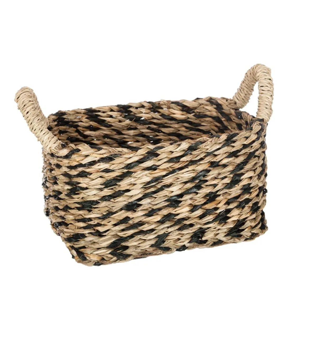 PANIER SEAGRASS ETHNIQUE RECTANGLE D.24X17.5X12.5CM