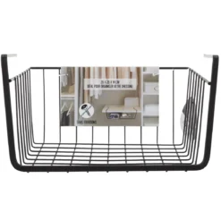 PANIER SUSPENDU METAL FILAIRE NOIR 26X14X26CM