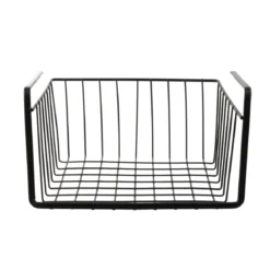 PANIER SUSPENDU METAL FILAIRE NOIR 26X14X26CM