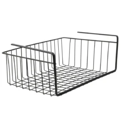 PANIER SUSPENDU METAL FILAIRE NOIR 40X14X26CM
