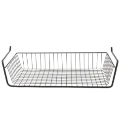 PANIER SUSPENDU METAL FILAIRE NOIR 56X14X26CM