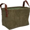 PANIER VERT VELOURS COTELE TAILLE S H.20CM