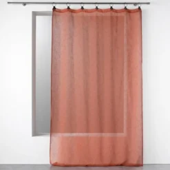 PANNEAU A ANNEAUX 140X240CM TISSE LINKA TERRACOTTA