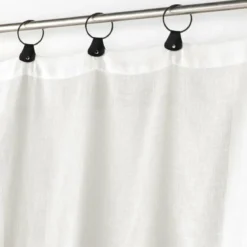 PANNEAU A ANNEAUX 140X240CM TISSE LINKA BLANC