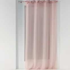 PANNEAU A NOUETTES 140X240CM TISSE CHARLOTTE ROSE