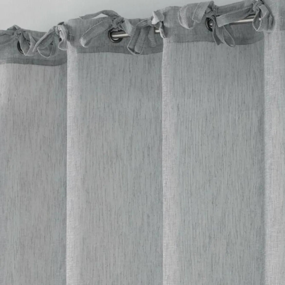 PANNEAU A NOUETTES 140X240CM VOILE CHARLOTTE GRIS