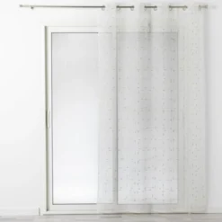 PANNEAU A OEILLETS 140X240CM DIXIE BLANC OR