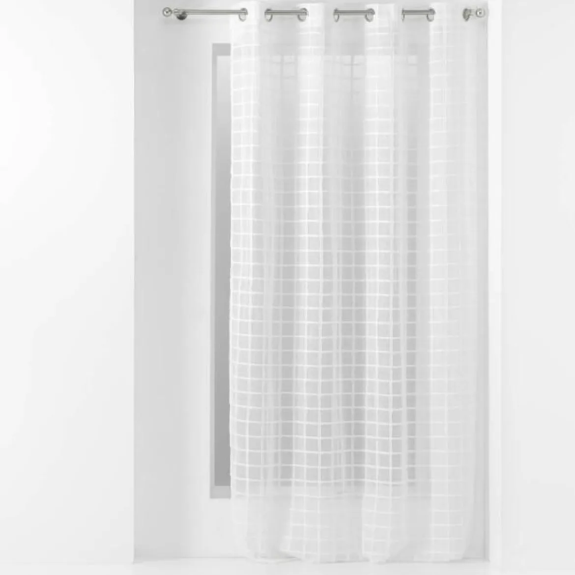 PANNEAU A OEILLETS 140X240CM FANTAISIE KARRONA BLANC