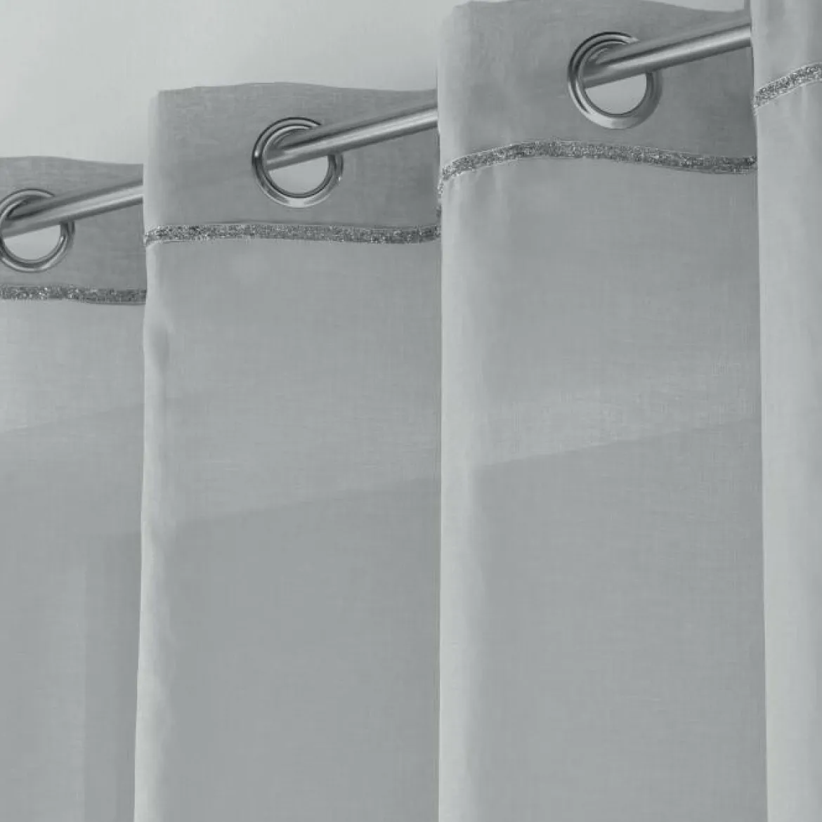 PANNEAU A OEILLETS 140X240CM FANTAISIE ETINCELLE GRIS