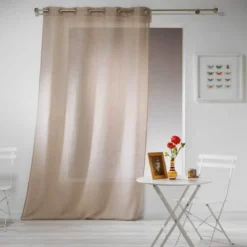 PANNEAU A OEILLETS 140X240CM HALTONA NOISETTE