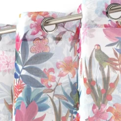 PANNEAU A OEILLETS 140X240CM IMP EXOTIC PARADISE BLANC