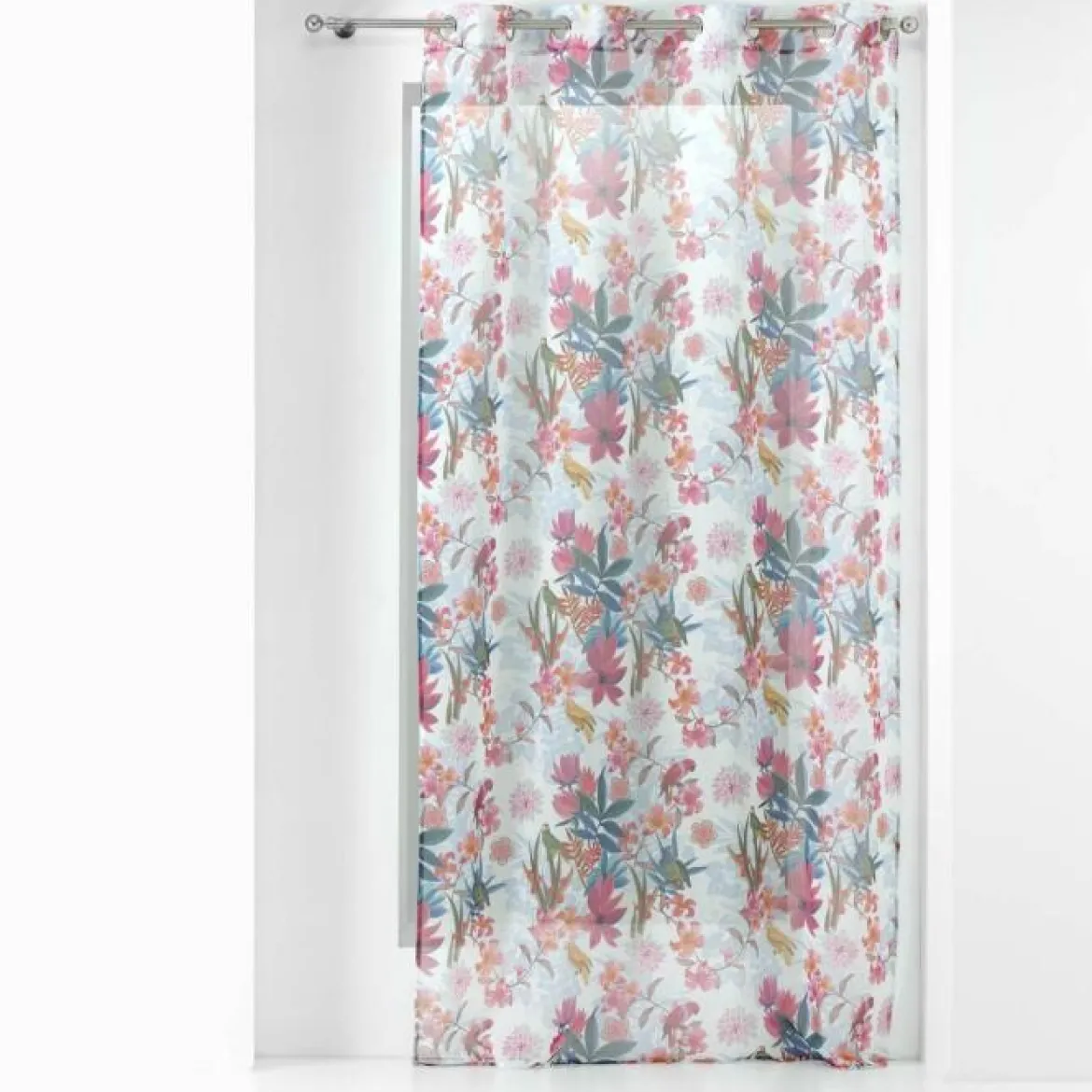 PANNEAU A OEILLETS 140X240CM IMP EXOTIC PARADISE BLANC