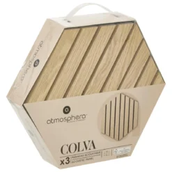 PANNEAU COLVA HEXAGONE CLAIR 30X26CM X3 PIECES