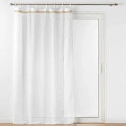 PANNEAU OEILLETS BOIS 140X240CM VOILE MILEO BLANC