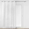 PANNEAU OEILLETS 140X240CM VOILE SABLE BRODE EDNA BLANC