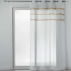 PANNEAU VOILE A OEILLETS 140X240CM SANDINA BLANC LIN