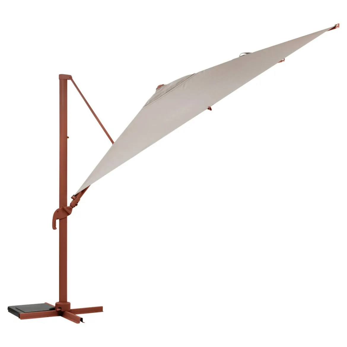 PARASOL DECENTRE MELHIA 4X3M ACAJOU LIN