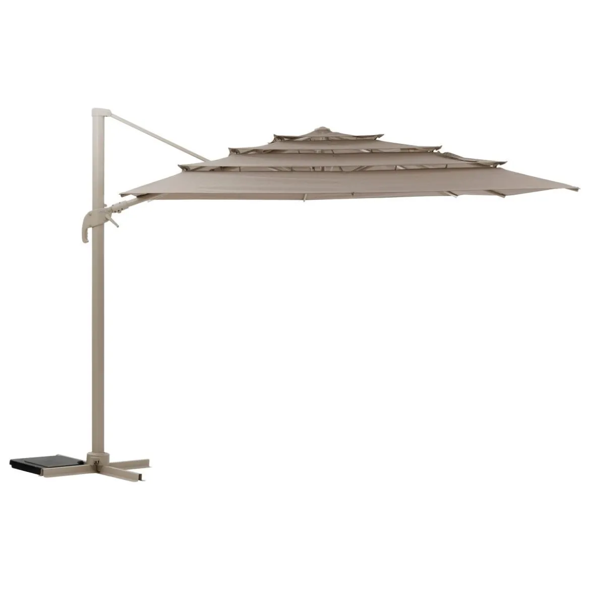 PARASOL DECENTRE MELHIA 4X3M MULTI TOILE LIN