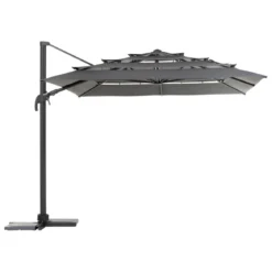 PARASOL DECENTRE MELHIA 4X3M MULTI TOILE ANTHRACITE