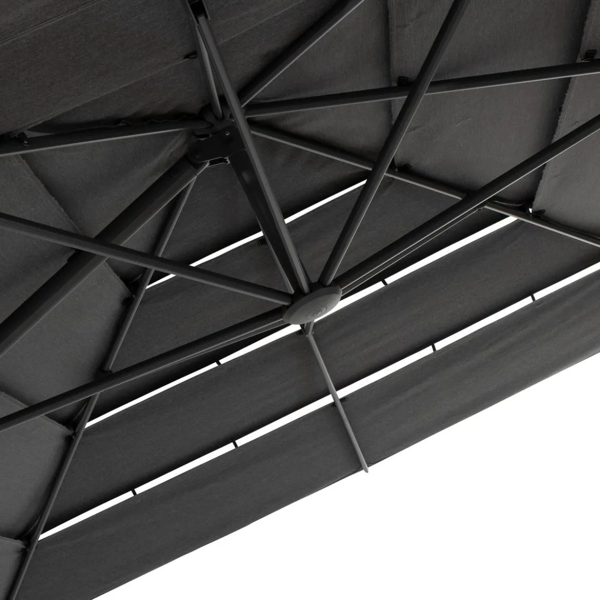PARASOL DECENTRE MELHIA 4X3M MULTI TOILE ANTHRACITE
