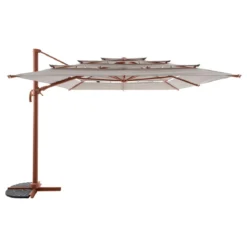 PARASOL DECENTRE MELHIA 4X3M MULTI TOILE ACAJOU