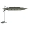 PARASOL DECENTRE MELHIA 4X3M MULTI TOILE LAURIER