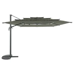 PARASOL DECENTRE MELHIA 4X3M MULTI TOILE LAURIER