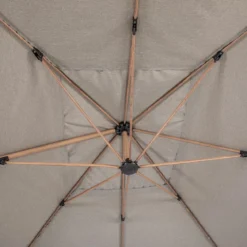 PARASOL DECENTRE SOLY 3X4M HONEY NOISETTE