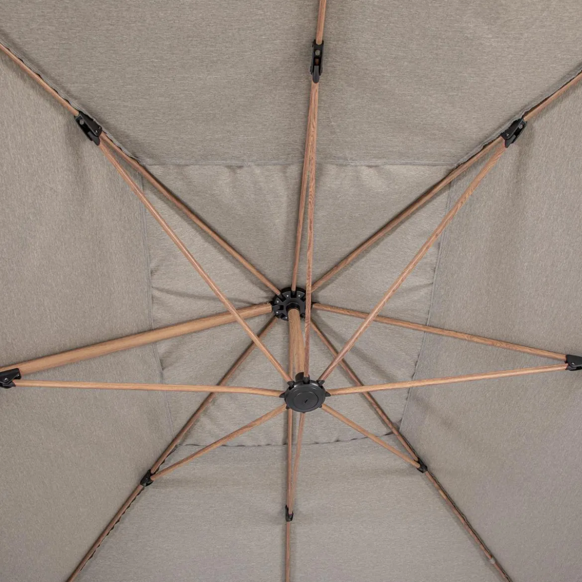 PARASOL DECENTRE SOLY 3X4M HONEY NOISETTE