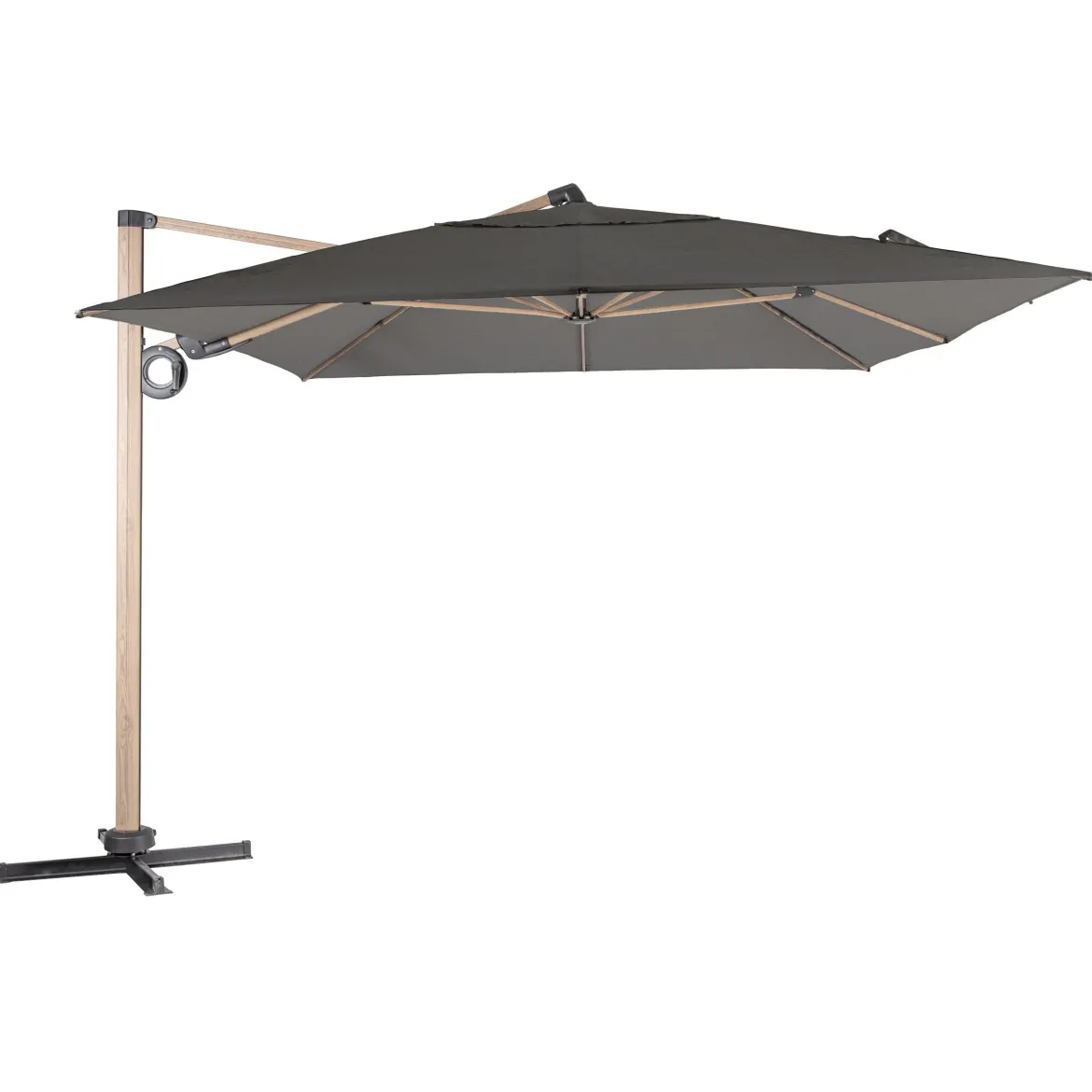 PARASOL DECENTRE SOLY 3X4M HONEY CHARBON